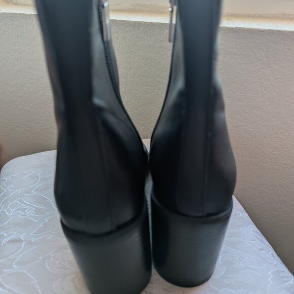 Womens BP Baylee Black side zip ankle boot - Picture 9 of 11